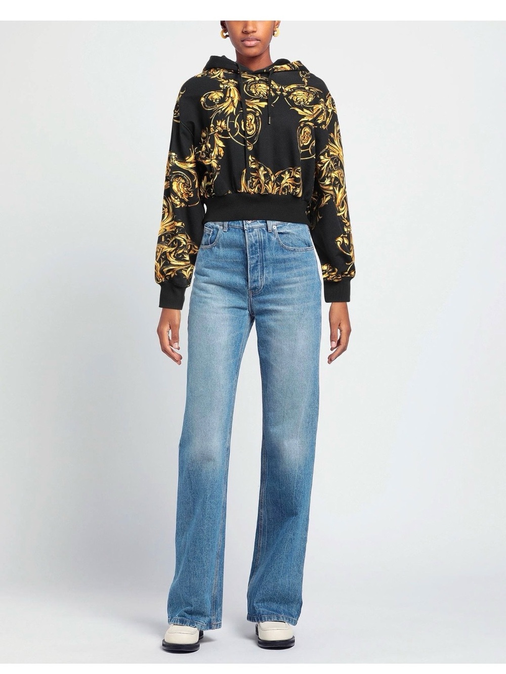 Versace sweatshirt hooded Barocco size 2 us